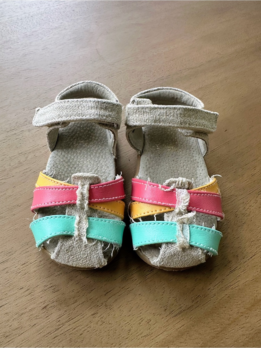 See Kai Run Girls Kaisa in Linen Sandals, Size 6 Toddler
